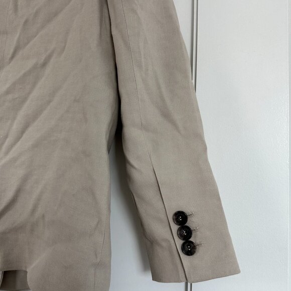 NWT Anine Bing Diana Blazer Jacket Oversized Linen Blend Sz XS Beige - Picture 8 of 8